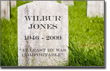 Pictured: the tombstone of the deceased.