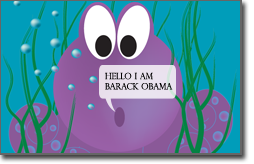 Pictured: President Obama in his octopus form.